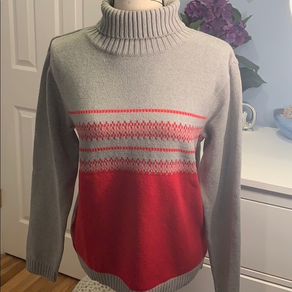 Liz Claiborne Fair Isle Turtleneck Sweater - Picture 1 of 4